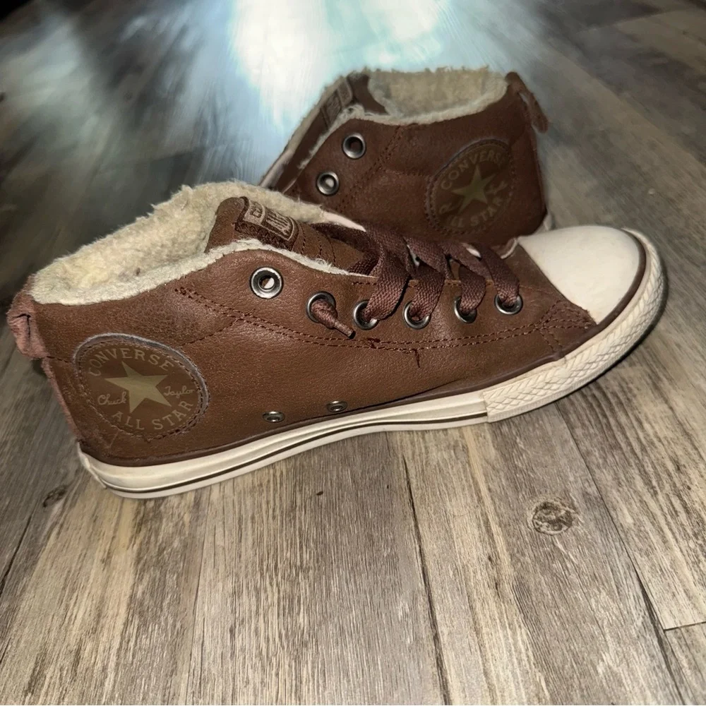 Converse Brown Leather Sneakers